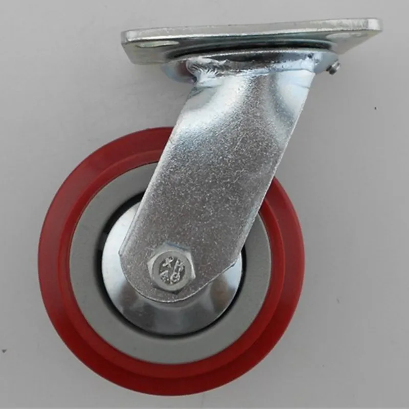 

4 pcs 8 inch Double ball bearing PU/PVC caster wheel,Industrial heavy duty swivel caster, universal casters with brake