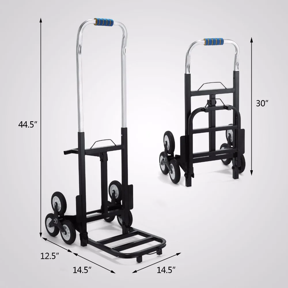 Free duty for EU Strong Portable Stair Climbing Folding Cart Climb Hand Truck Dolly with Backup Wheels | Инструменты