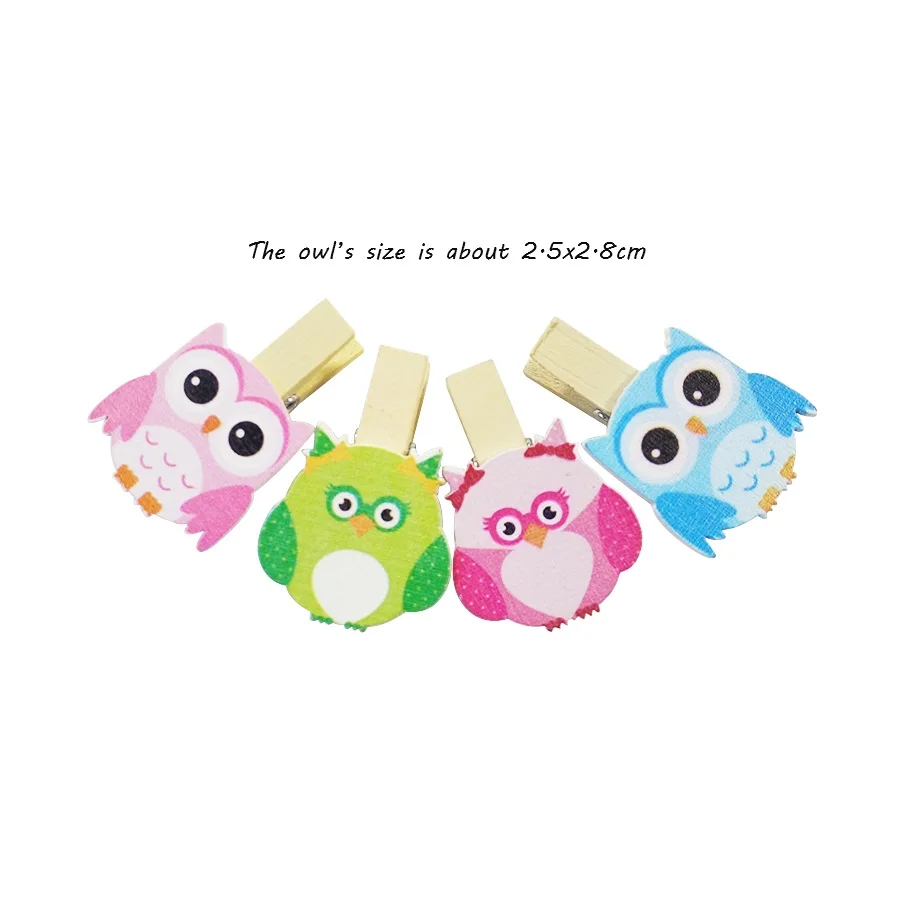 8 шт./лот деревянный зажим для бумаги в виде мультяшной совы закладка альбома