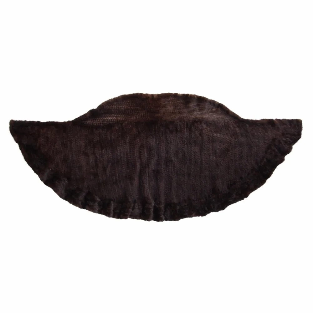 ZY87016 настоящая вязаная норковая меховая бабочка отделка из меха норки V-образный