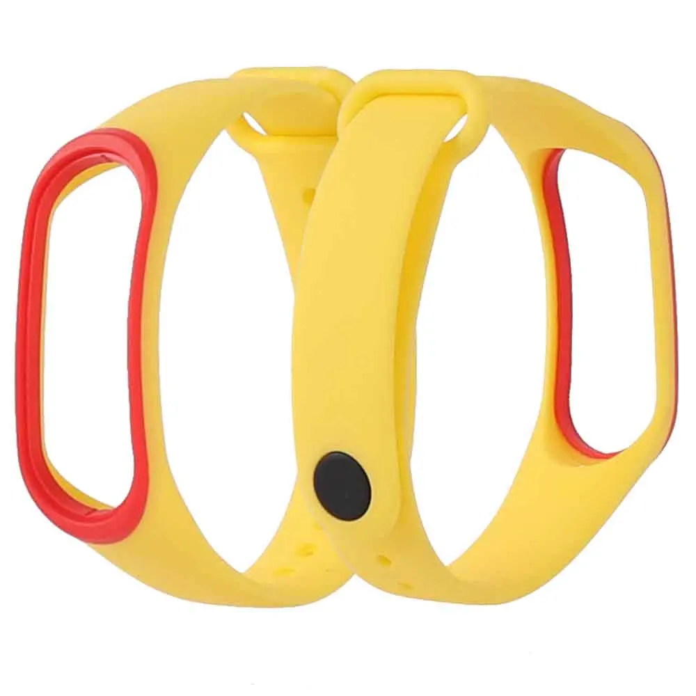 Duble color mi Band 3 4 сменный силиконовый ремешок на запястье Аксессуары Анти-потеря Спортивные ремни для Xiao mi 3 умный Браслет