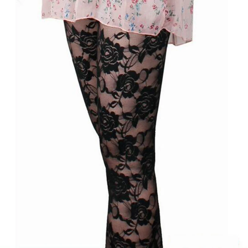 ЛИВА девушка мода лето Для женщин Роза Кружево пикантные Легинсы полые Тонкий
