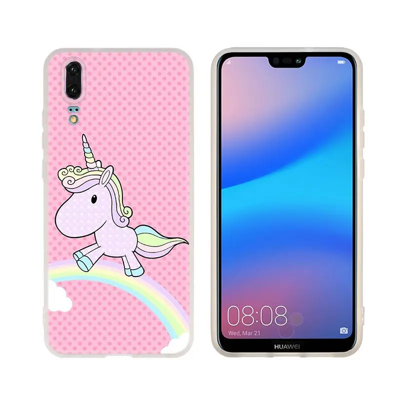 for huawei 04 TPU чехол мягкий чехол для телефона для huawei P 20 pro P10 плюс P9 P8 lite P30 pro samrt Nova 3e Лошадь Единорог на радуге - Цвет: for huawei 04