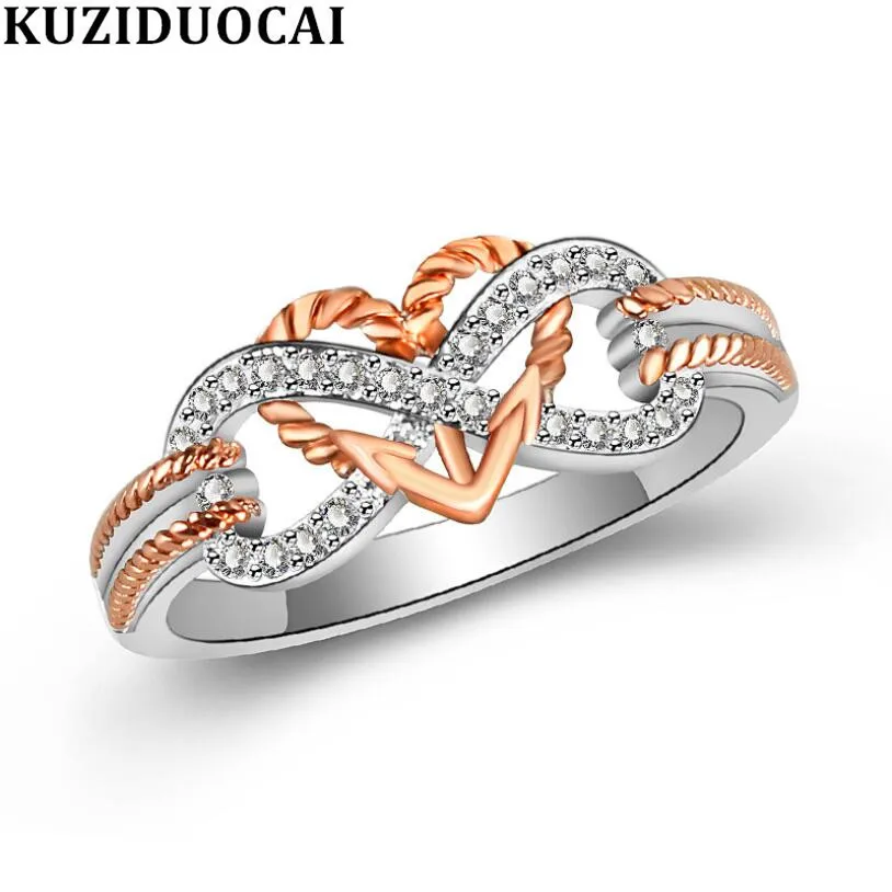 Kuziduocai новые модные украшения из циркония нержавеющая сталь концентрический узел