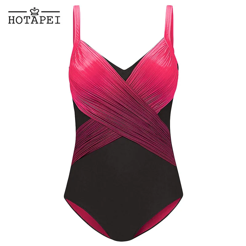 Hotapei 2019 Одна Деталь сексуальные купальники монокини XL Для женщин синий
