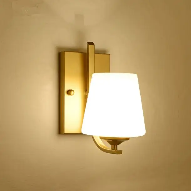 

Современная Минималистичная стеклянная светодиодная настенная лампа в американском стиле для гостиной, прихожей, кабинета, коридора