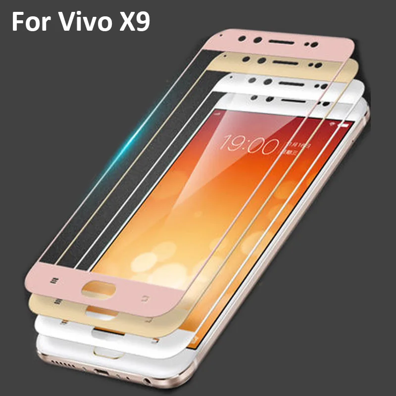 2PCS Black Ultra-Thin screen protector Tempered Glass For BBK Vivo x9i x9 x9S full Screen protective X9i X 9 X9 S | Мобильные
