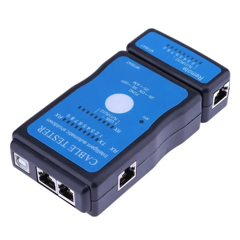 Портативный мульти-модульный разъем Ethernet сеть LAN RJ-45 Cat5 RJ11 RJ12 USB BNC Кабельный тестер кабеля LAN телефонная сеть Кабельный тестер Мете снаружи пульт дистанционного управления