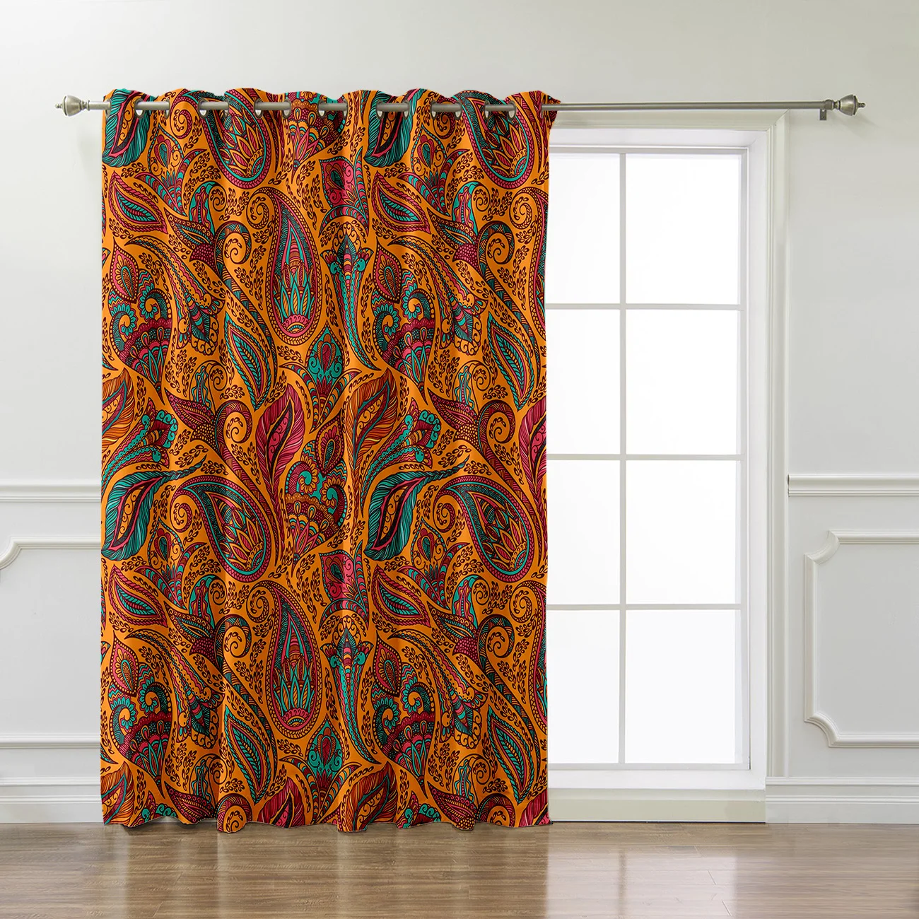 Индийские этнические Цветочные идеи для окна наборы больших окон шторы спальни