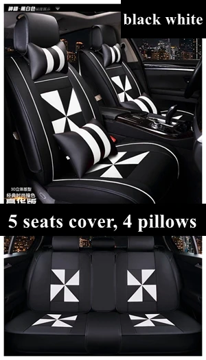 black white luxury Чехол для автокресла Chevrolet Cruze Captiva aveo Citroen C4 C5 C2 C3 C6 DS4 triumph Opel astra j astra h astra g Insignia astra - Название цвета: black white luxury