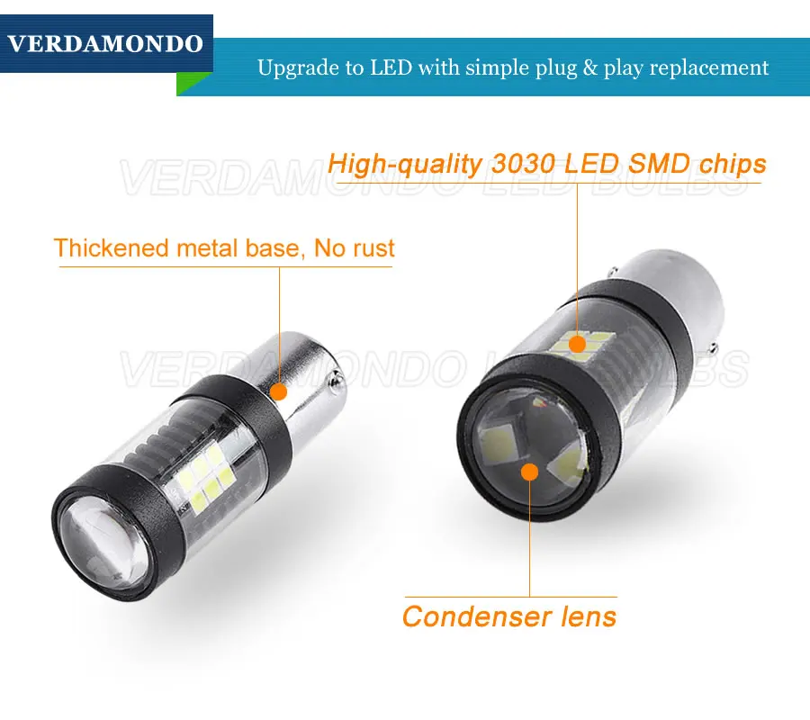 P21W BA15S 1156 клиновидный 21 3030 SMD СВЕТОДИОДНЫЙ Автомобильный Задний стояночный фонарь