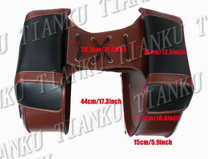 Новая Боковая Сумка из ПУ кожи седельные сумки для Kawasaki Vulcan Classic VN 400 VN500 VN800 900 1200 1500