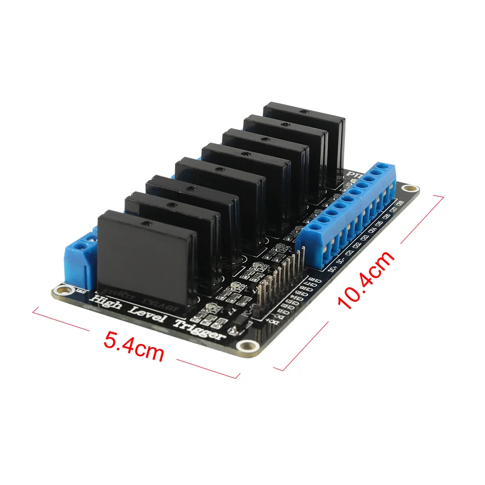 8 канальный твердотельный релейный модуль Плата высокого уровня триггера SSR Вход