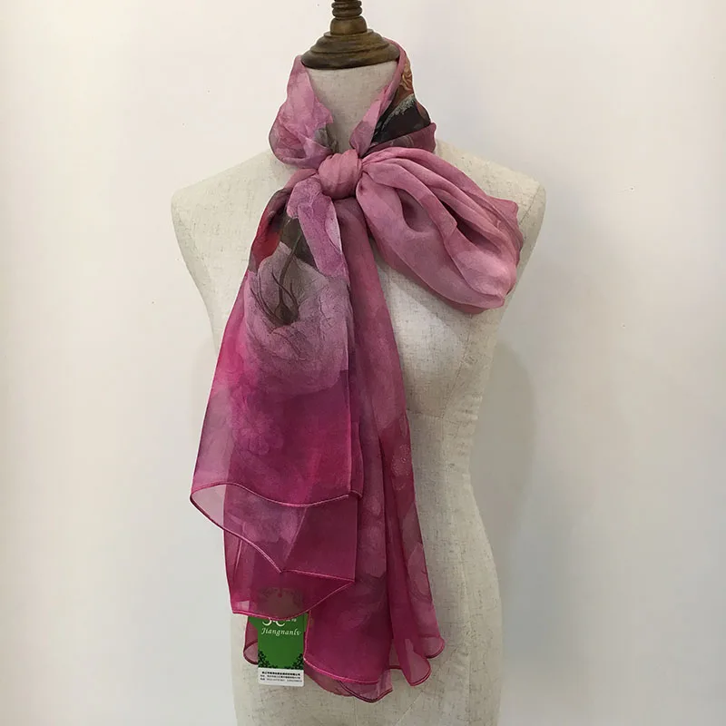 

The New Spring And Summer 2018 Silk Scarves European And American Wind Silk Satin Shawl Gift Scarf Female