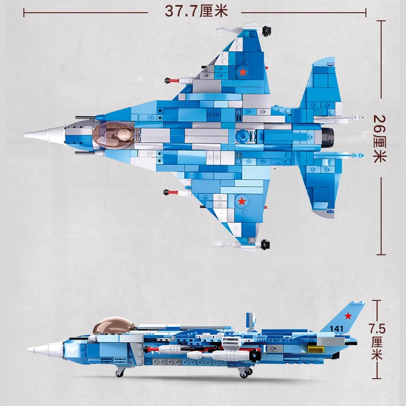 Совместимость Legoed городской самолет F-35 аэроплан корабельный военный AH-64A модель