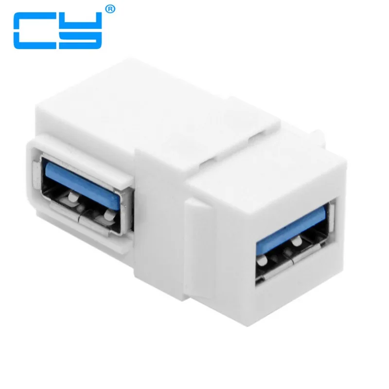 Угловой адаптер 90 градусов USB 3 0 A Femea для удлинителя Женский Acoplador Adaptador Keystone Jack