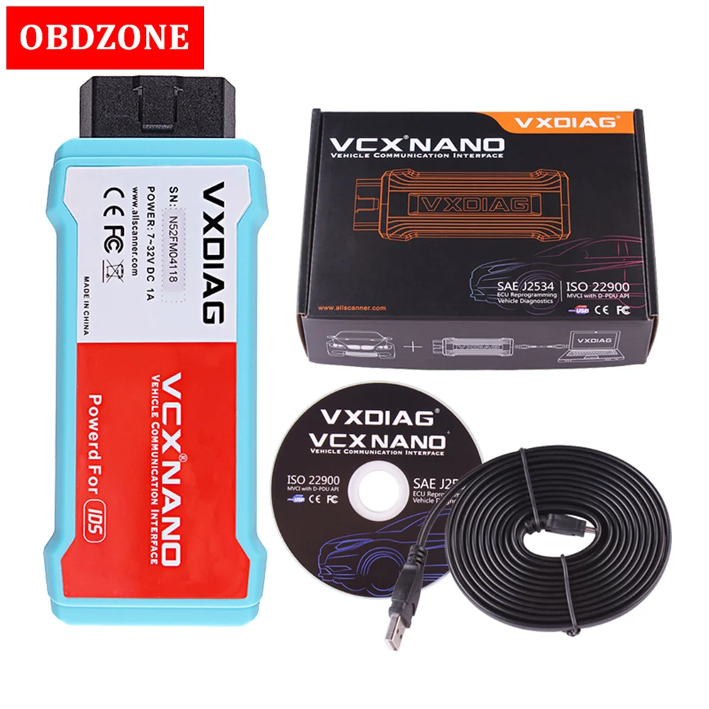 Оригинальный VXDIAG VCX NANO для Mazda/FD 2 в 1 с IDS V110 идеальная версия замены VCM II|Анализатор