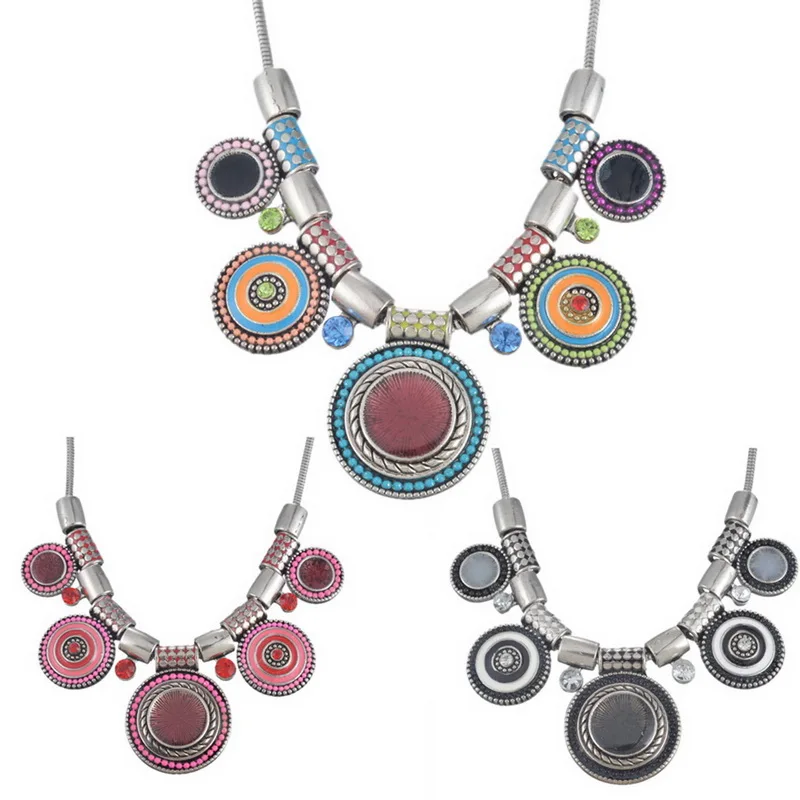 MJARTORIA Ретро Богемия Стиль Сплав инкрустация Макси женское ожерелье бохо