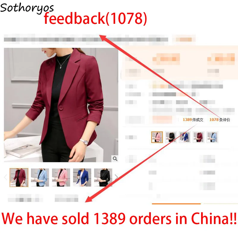 

Blazers Women Autumn Slim Elegant Solid Korean High Quality Plus Size Womens Clothes Simple All-match Lovely Single Button New