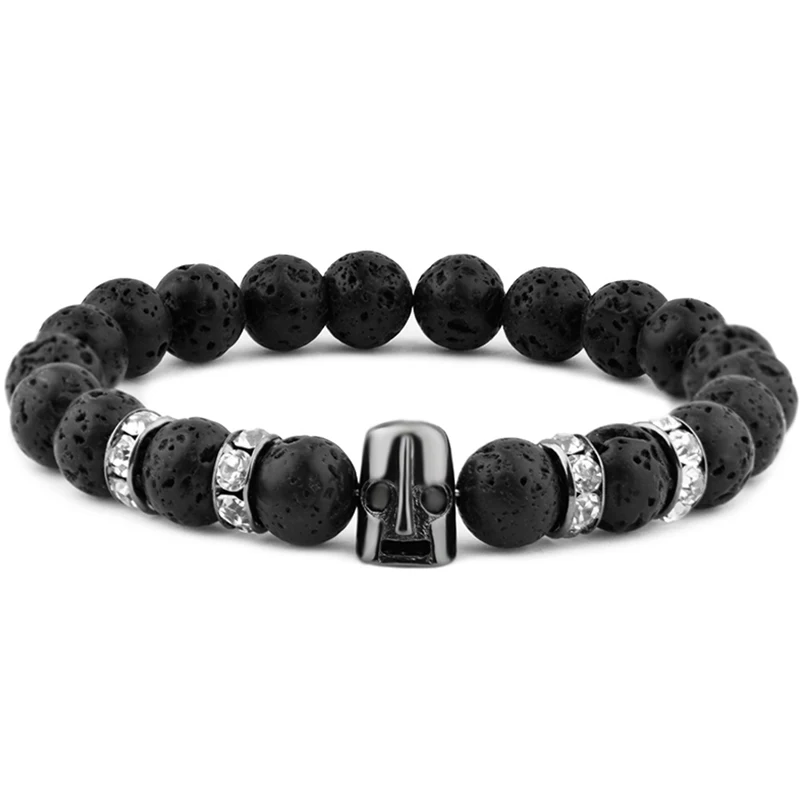 Новое поступление робот супер герой мужской браслет из черной лавы