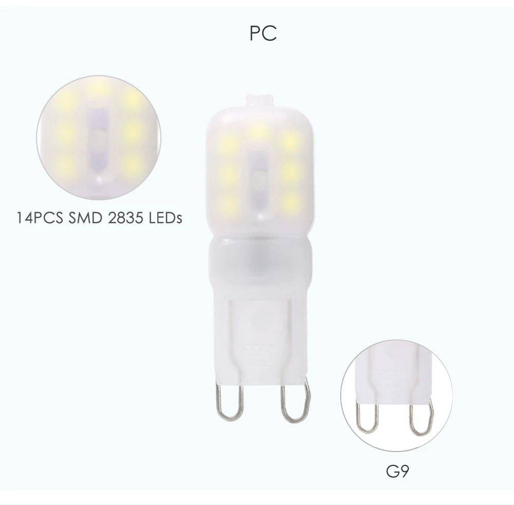 Lightme 10 шт. G9 AC 110 V 2,5 W SMD 2835 светодиодный лампочка Энергосберегающая лампа с 14 светодиодный s