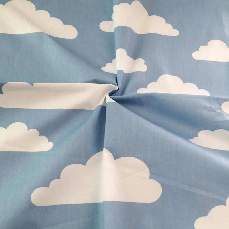 160 см * 50 синий/серый/розовый северные ветра большой облака printedcotton ткань для DIY