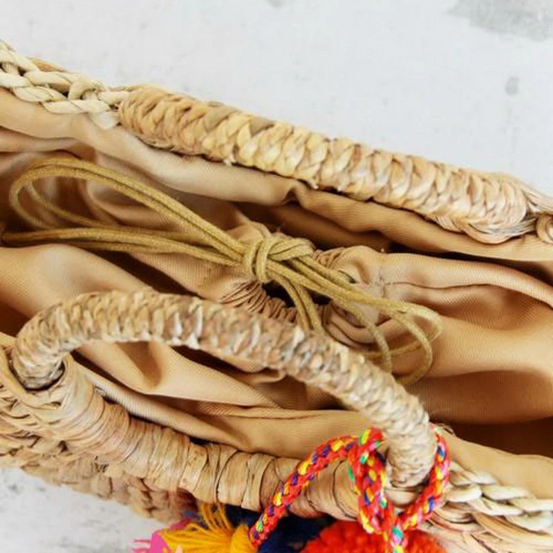 XMESSUN высокое качество пляжная сумка соломенные сумки ведро летние с кисточками