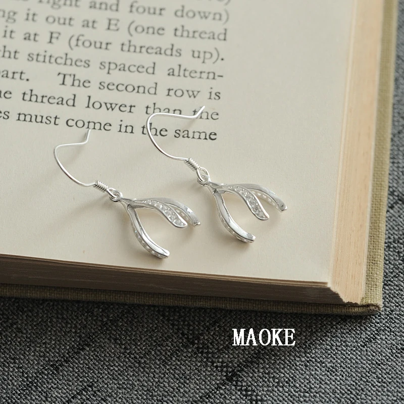 Акция модные креативные инкрустированные циркониевые когти 925 Серьги Висячие