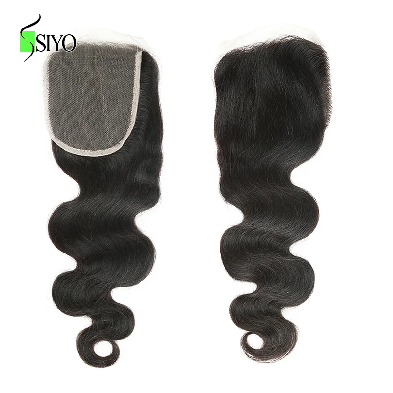SIYO Malaysian Body Wave 3 Bundles With Lace Closure Human Hair bundles with closure non Remy Weave extensions |