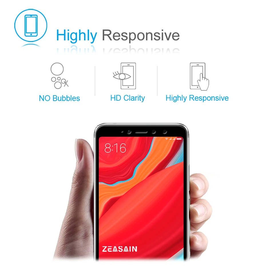 Оригинальное закаленное стекло ZEASAIN 9H для Xiaomi Redmi S2 Xiomi S 2 защита экрана 0 3 мм