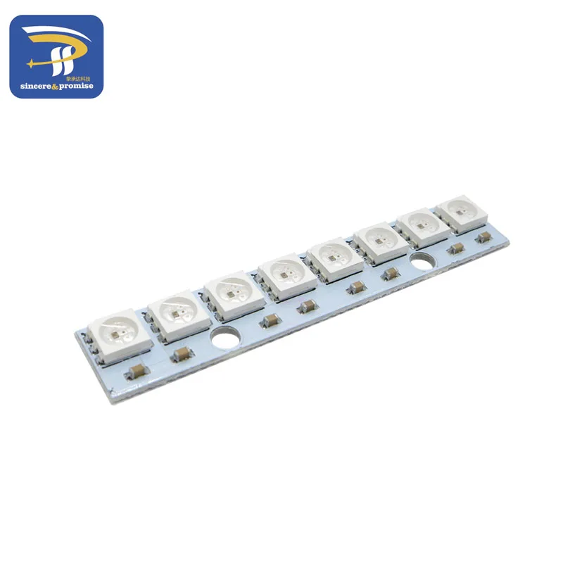 8 канальный WS2812 WS2812B WS 2811 5050 RGB светодиодный панельный модуль 5 в 8 бит Радужный светодиодный точный для Arduino