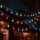 Рождественская светодиодная гирлянда, 10 м, 100 шариков, 110 В, 220 В, IP44, для улицы, свадьбы, вечеринки, праздника
