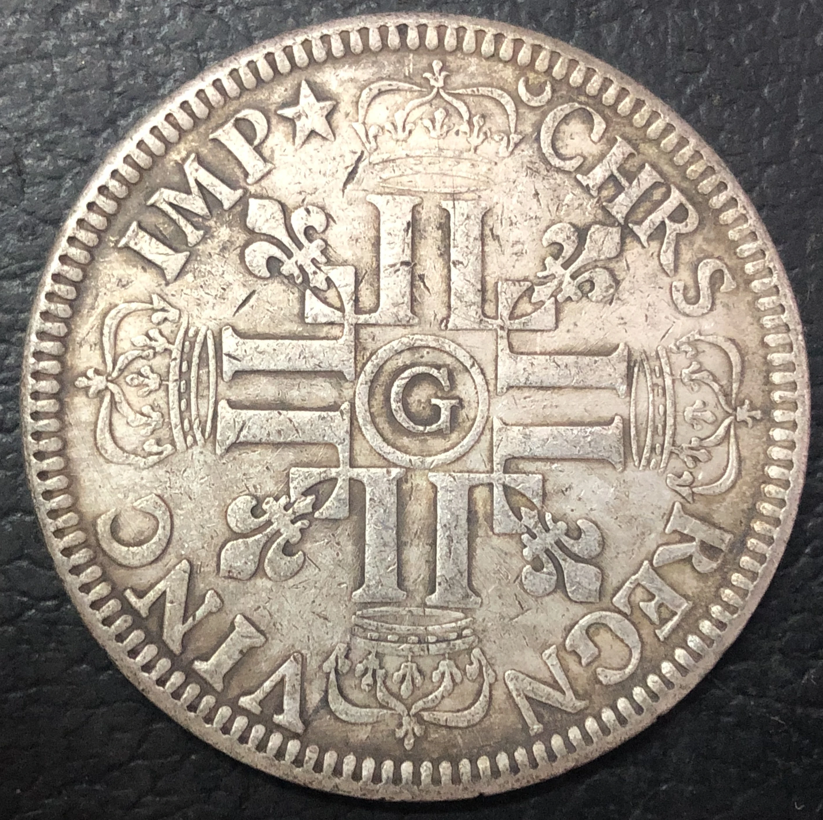 1692-G Франция-Великобритания 1 ЭБУ-Луи XIV имитация монеты