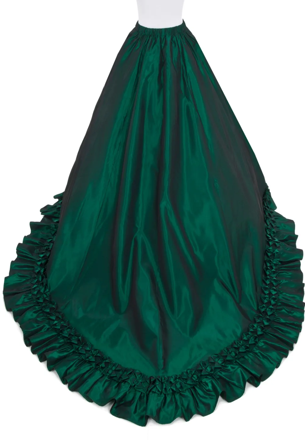 

Long Dark Blue Skirt Victorian French Pleated Gathered Bustle Skirts