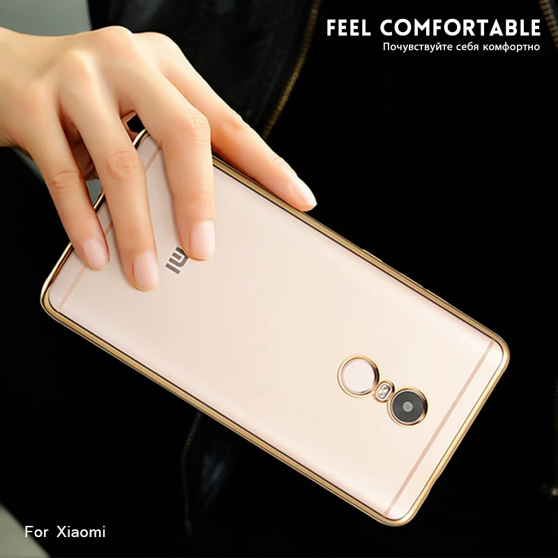 luxury Soft TPU Plating Case For Xiaomi Mi A1 Max 6 5S 4i 4C Cover Redmi 4X 4A 5 5A note5 6X Note4 Pro Phone |