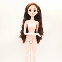 60cm 20 movable jointed bjd dolls 3d eyes eyelashes female naked nude doll body with shoes fashion dolls toy for girls gift