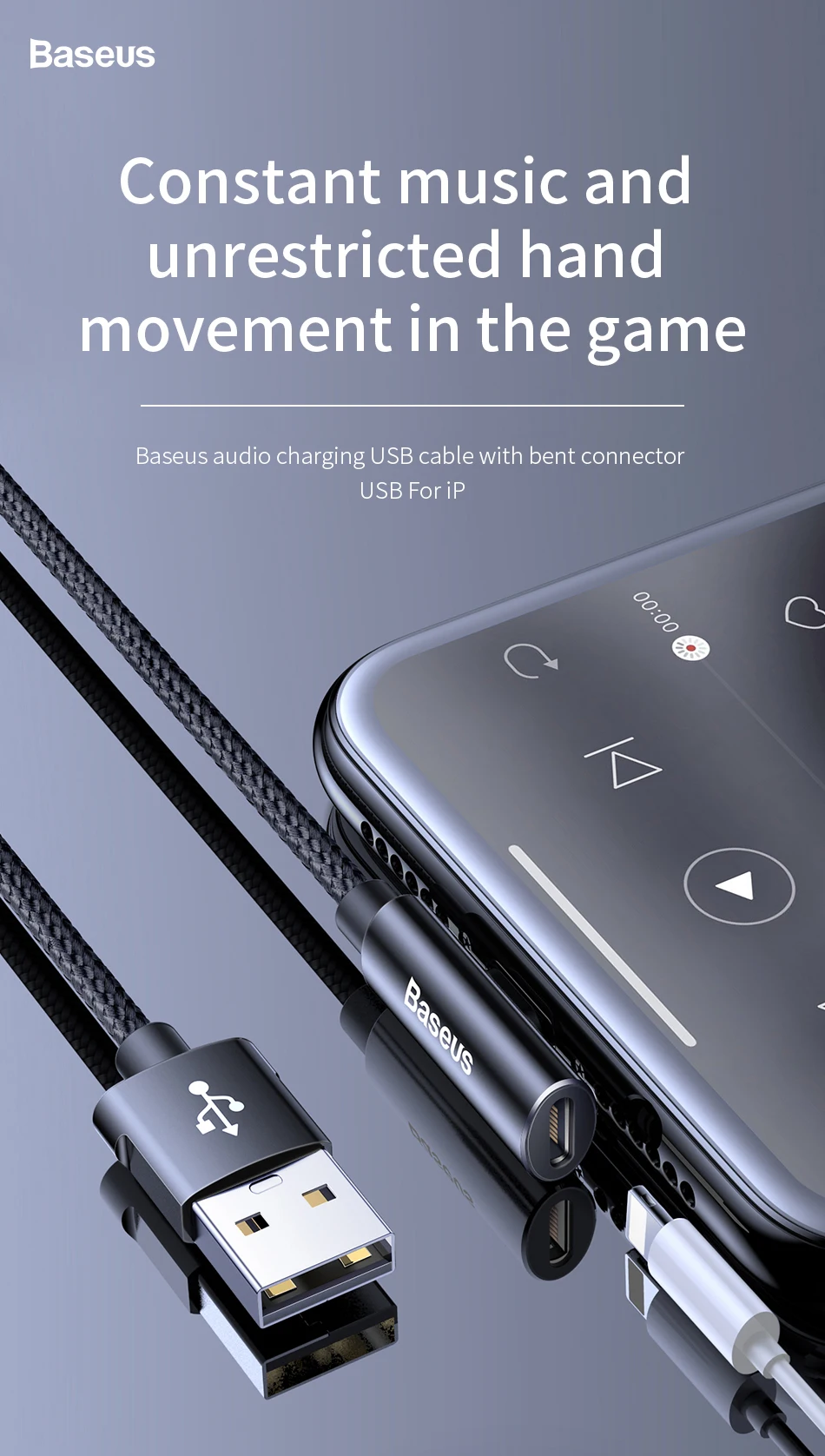 Baseus 2 в 1 USB кабель для iPhone XR Xs Max Быстрая зарядка USB адаптер для iPhone Xs 8 7 Plus USB зарядное устройство кабель для iPhone адаптер
