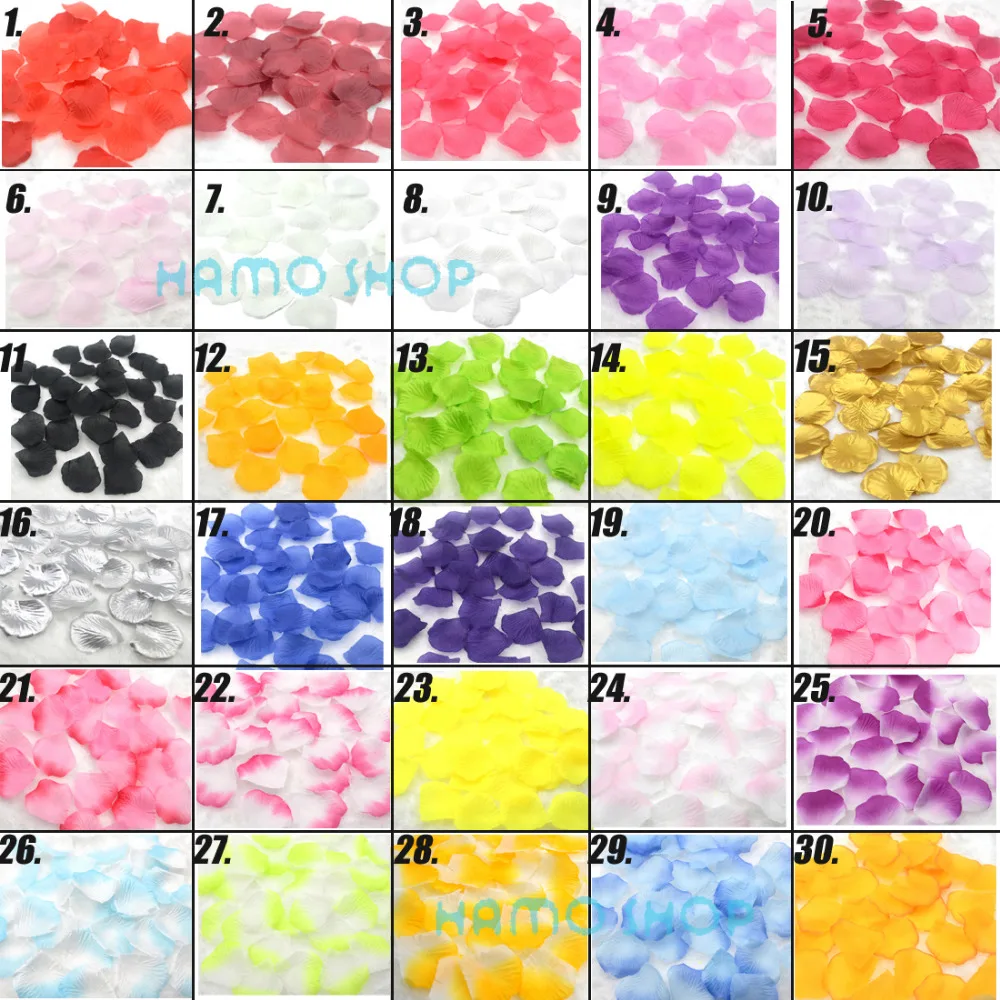 200 шт. различные цвета шелковые розы цветочные лепестки для свадьбы Вечерние