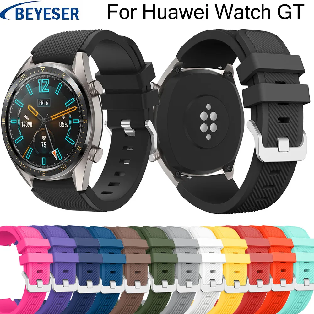 Ремешок силиконовый для наручных часов Huawei watch GT спортивный сменный браслет Samsung