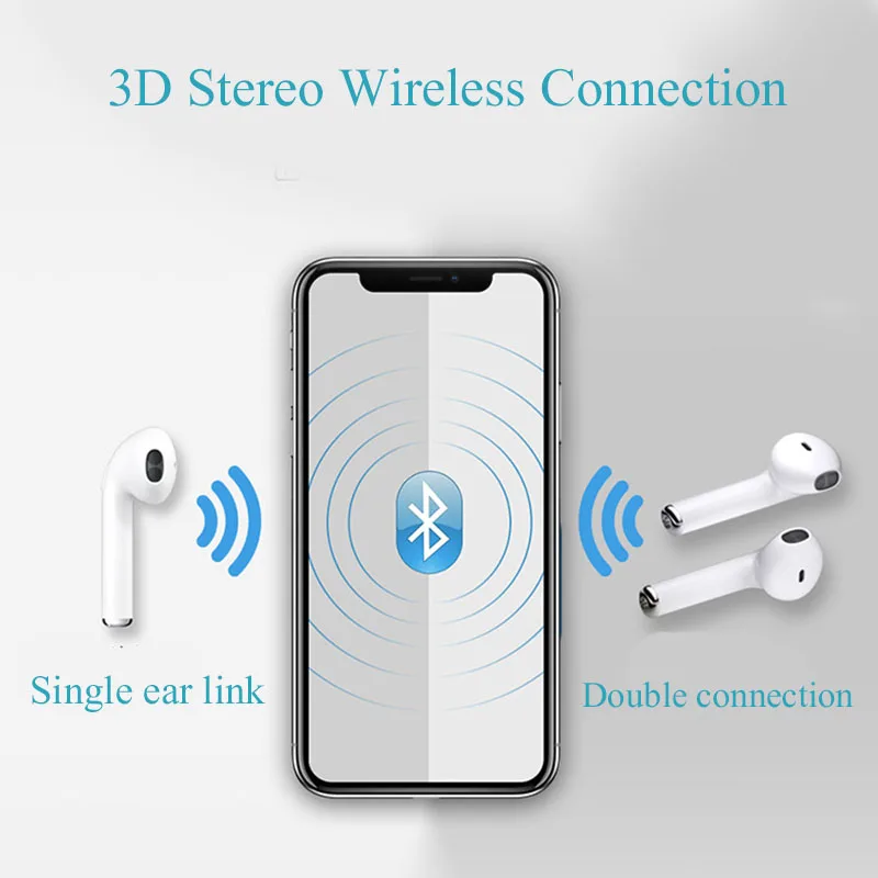 I7s TWS Bluetooth 5 0 наушники стерео беспроводные HIFI Звук спортивные гарнитура для