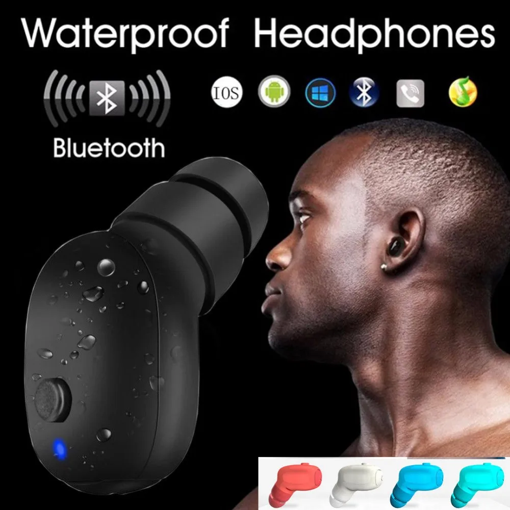 Беспроводные Внутриканальные наушники Mini 3D Stereo Bluetooth V4.1 водонепроницаемая