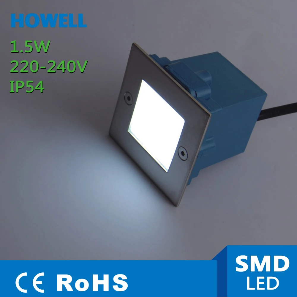 G03302 howell 1 5 Вт smd led алюминиевый ст304 нержавеющая сталь шаг уличный