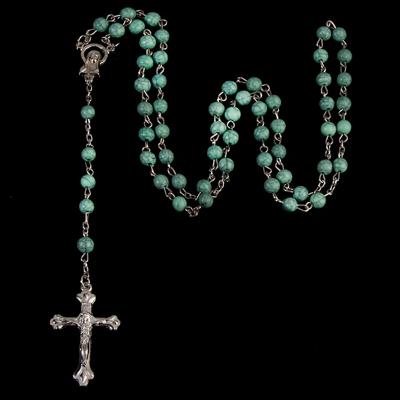 Лидер продаж 6 мм ожерелье из розария. Ожерелье с розам в форме звезды Санта Марии.