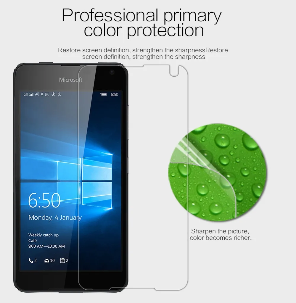2 шт./лот Защита экрана для Microsoft Lumia 650 NILLKIN кристальная супер прозрачная носимая