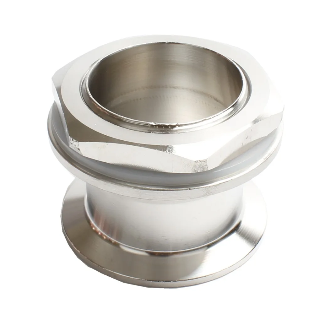 

Adapter external thread DN40 (1 1/2") 48mm x tri-clamp 2" OD64 with silicone gasket. Stainless steel SS304. Length 50mm