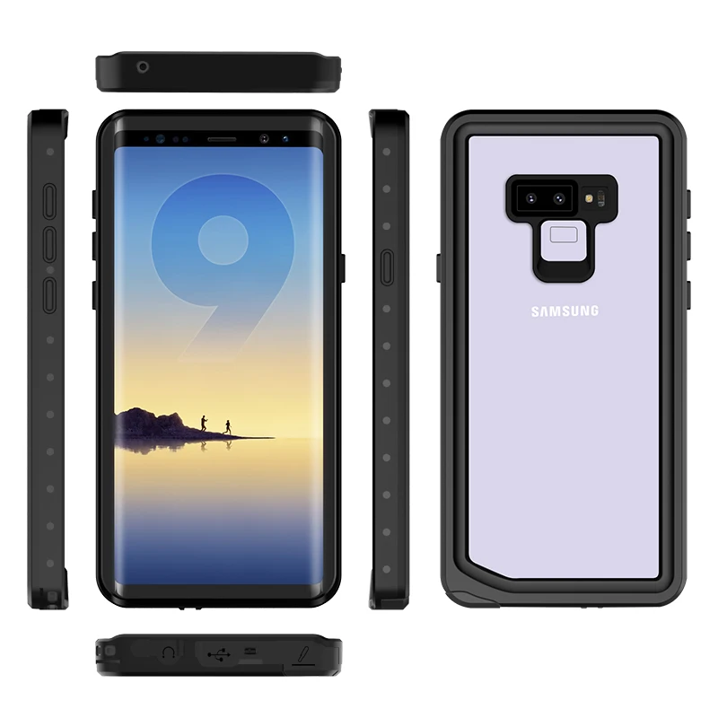 Водонепроницаемый Чехол IP68 для Samsung Galaxy Note 9 ударопрочный грязеотталкивающий