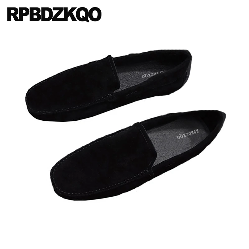 Slip On Black Suede 11 Luxury Green Nubuck Blue Moccasins Large Size 46 Loafers European Italian Mens Shoes Brands British Style | Обувь