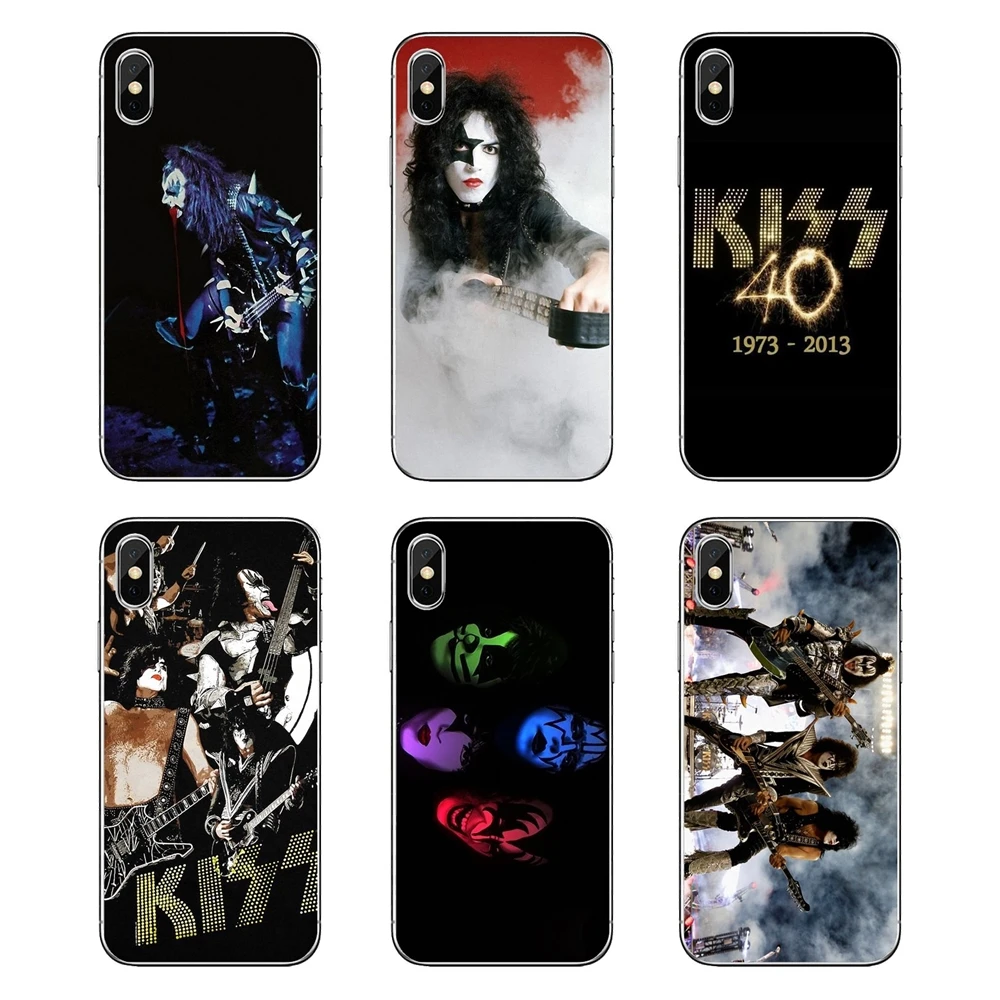 Прозрачный чехол из ТПУ для Huawei Honor 8 8C 8X 9 10 7A 7C Mate 20 Lite Pro P Smart Plus USA America KISS Rock band |