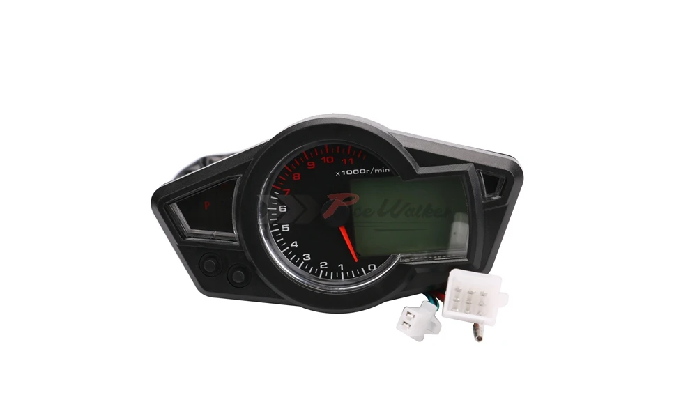 Motorcycle LCD Speedometer Motorcycle Digital Odometer Speedometer Tachometer Fit for 2&4 Cylinders