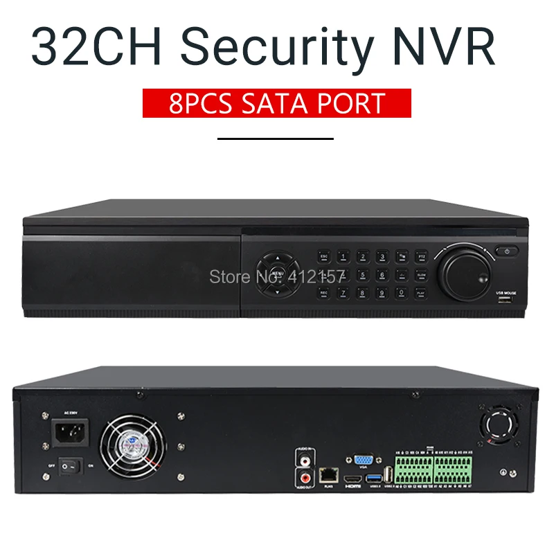 CCTV безопасность HDMI 1080P 32CH NVR 4MP 5MP 8 SATA порт Профессиональный IP сетевой